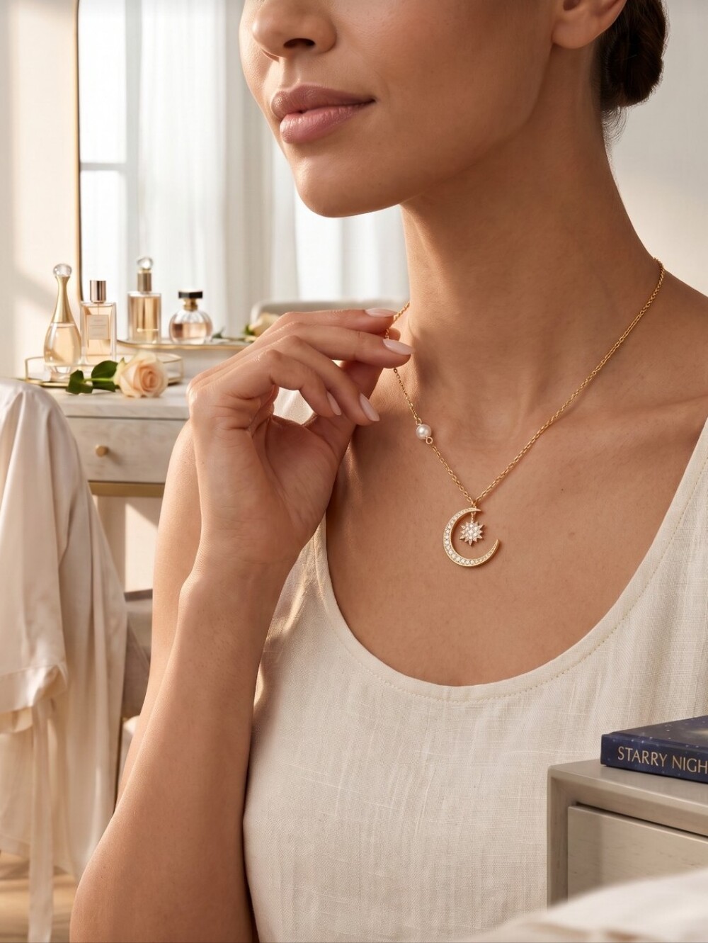 Kate Spade New York Stargaze Crescent Moon Pendant Necklace